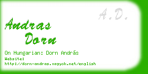 andras dorn business card